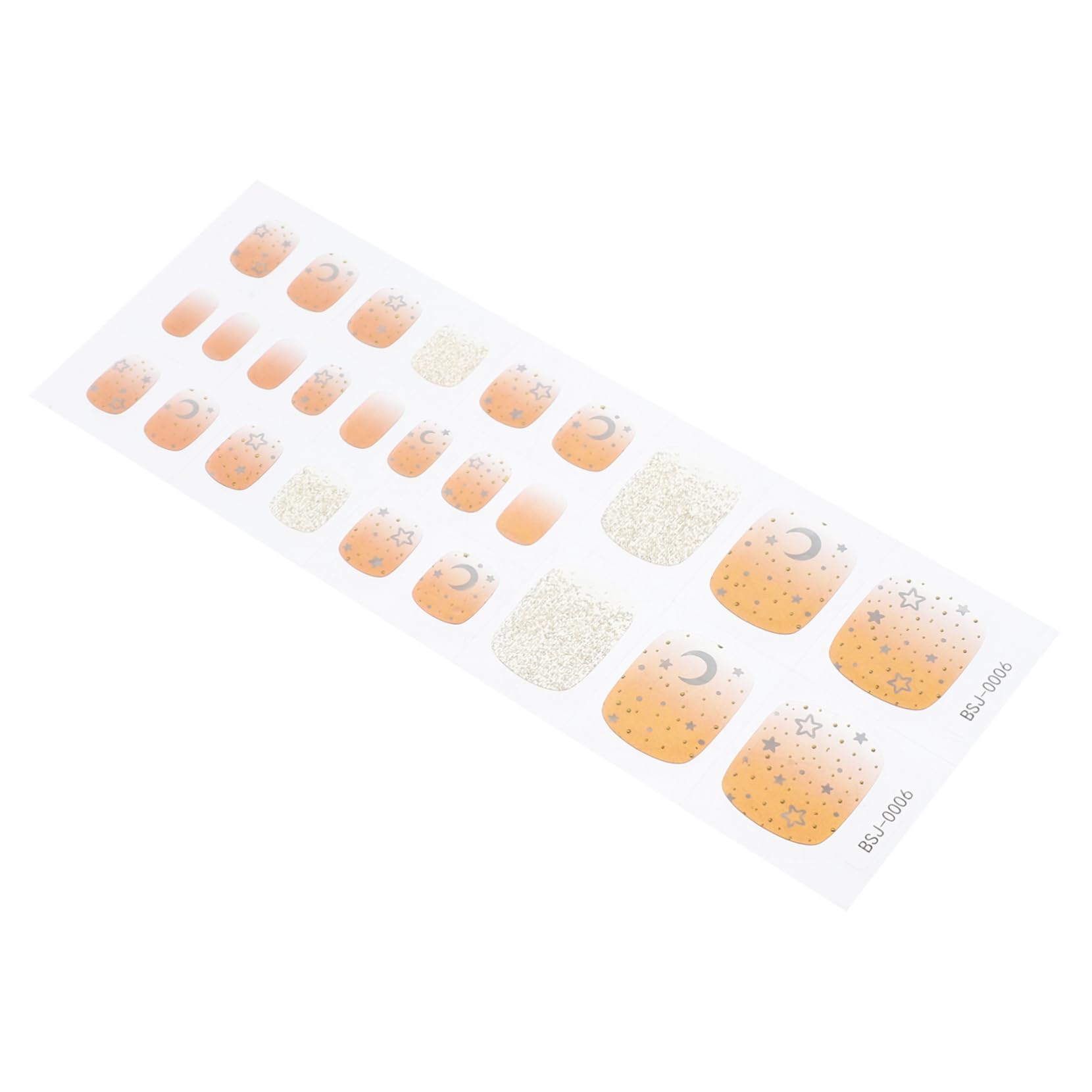 5 set di adesivi per unghie in gel per nail art, semi-solidi, con lima per unghie e bacchetta di legno, per matrimoni e feste, durevoli e facili da applicare
