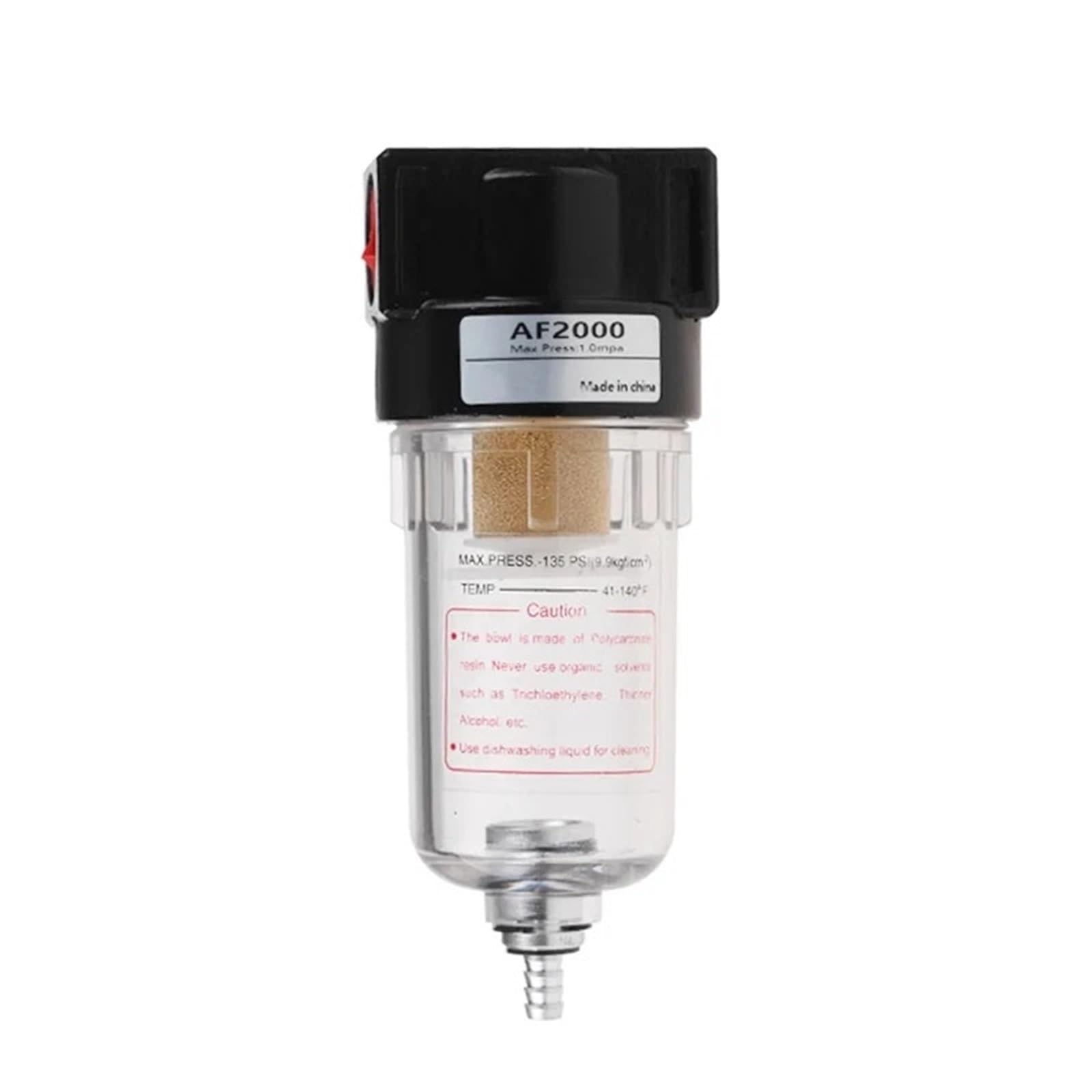 Filtr powietrza pneumatycznego AF2000, urządzenie do uzdatniania powietrza do sprężarki, separator oleju i wody, ze złączem 4, 6, 8, 10 i 12 mm (AF2000 i 6 mm, filtr światłowodowy)