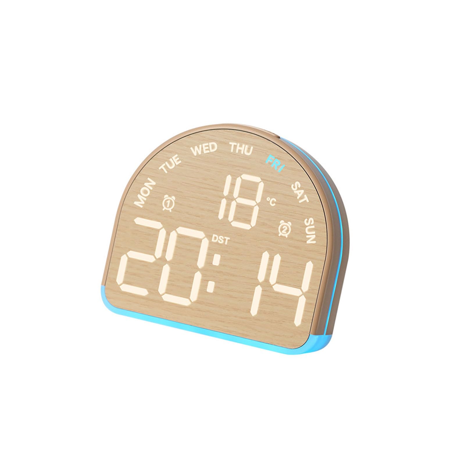 ZEPFJHE Digital Alarm Clock for Bedroom Desk with Day of Week Date Loud for Bedside Table LED Clocks Gift Clocks for Bedroom LED