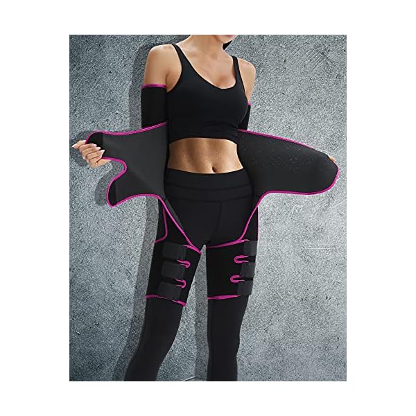 Reshe-4-in-1-High-Waist-Arm-and-Thigh-Wast-Trainer-for-Women-Sweat-Band-Waist-Trimmer-Plus-Size 4 In 1 High Waist Arm And Thigh Wast Trainer For Women, Sweat Band Waist Trimmer Plus Size Rose