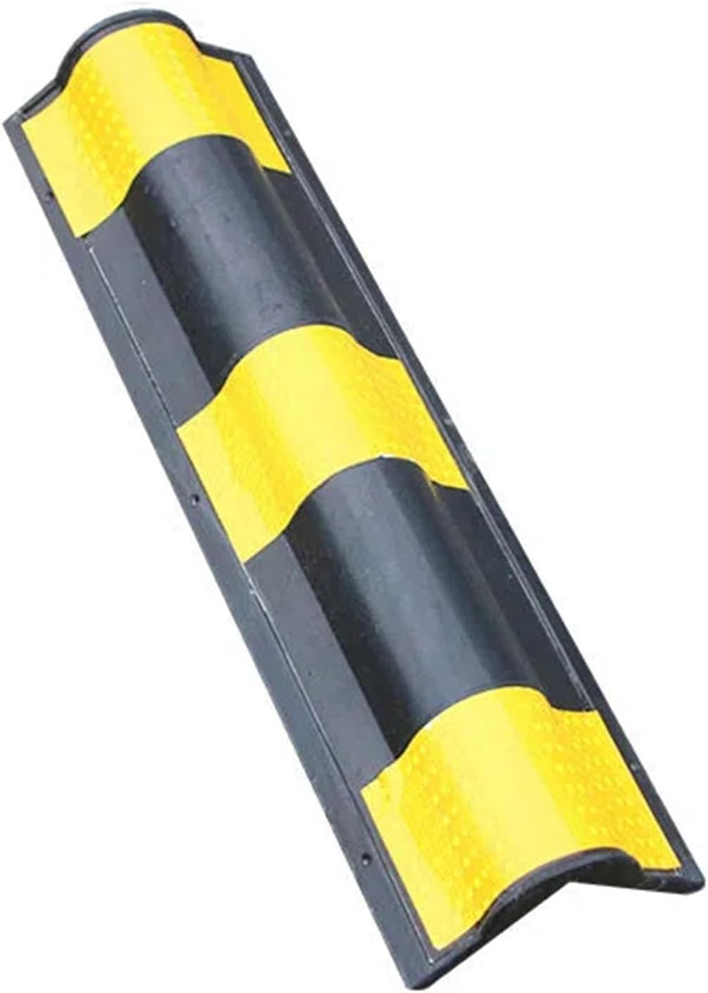 Protezione per colonne da garage, protezione da parete, riflettente, in gomma gialla, per parcheggio, magazzino, 60 cm