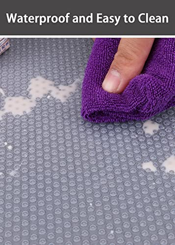 Pabusior Refrigerator Liners Mats Washable, 8Pcs Eva Transparent 11.8"X17.7" Fridge Shelf Liner, Easy To Cut, Waterproof, Reusable Refrigerator Pads For Fruit, Vegetable Drawers, (Clear Placemat) #TOP5