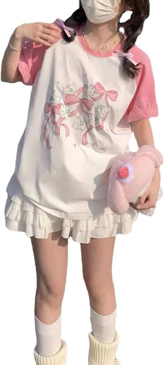 Mujeres Kawaii Camisa Japonesa de Gran Tamaño Bow Costa Rica Ubuy
