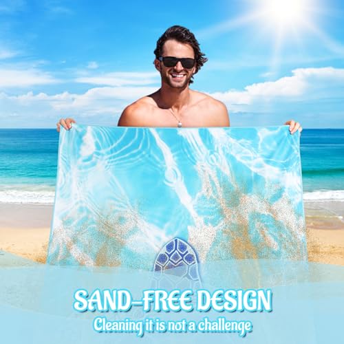KUOGAS Strandtuch XXL 200×100 cm,Groß Schnelltrocknendes Mikrofaser Handtuch, Sandfrei Badetuch,Stranddecke Damen strandhandtuch