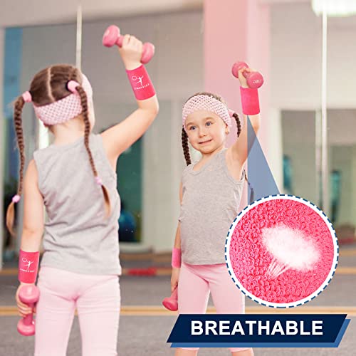 Image of Charniol 8 Pcs 4 Inch Gymnastics Wristbands for Grips Kids Wrist Sweatband Sport Polyester Cotton Wrist Band for Tennis Basketball Football Running