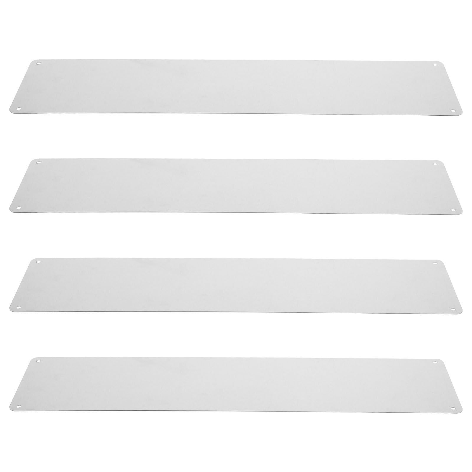 UTHCLO Door Protector 4pcs Aluminium Door Bottom Protector Plates with Rounded Edges, 15.7x3.9 Inch for Interior Doors and Metal Gates, Protects Against Daily Wear and Impact