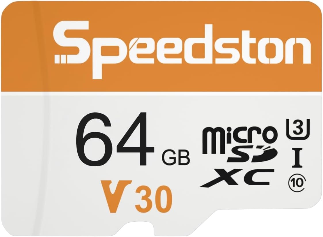 64GB Video Pro Micro SD Memory Card 90MB/s 4K Surveillance Security Camera Action Camera Drone UHS-I U3 V30 Class 10 with Adapter