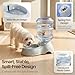 Flexzion Automatic Dog Water Bowl Dispenser for Cat Pet (1 Gallon Dispener Water Jug) - Gravity Feeder Auto Replenish Waterer Drinking Bowl Fountain Bottle Dish Stand