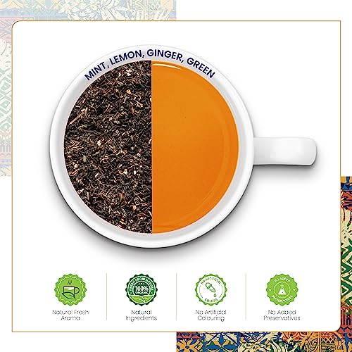 Image of Dabri Mint Lemon Ginger Detox Green Tea 100Gm Pouch|Rich with Anti-Oxidants|Natural Freshens breathe with Lemon Grass,Mint Leaves,Dry Ginger|Build Immunity,Improve Digestion & maintains weight