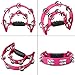 Soulmate Tambourine Metal Jingles Hand Held Percussion Half-Moon Double Row Tambourine for Kids Adult Musical Instrument Gift for KTV, Party, Pink for 3+ years old