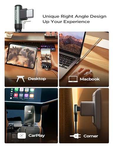 Image of AINOPE USB C to USB C Cable 10FT 2Pack 60W Type C Cable Righe Angle for iPhone 16 Pro Max Charger Fast Charging Long Charger Cord Cable 10FT Compatible with iPhone 16 MacBook iPad Pro Airpods Pixel