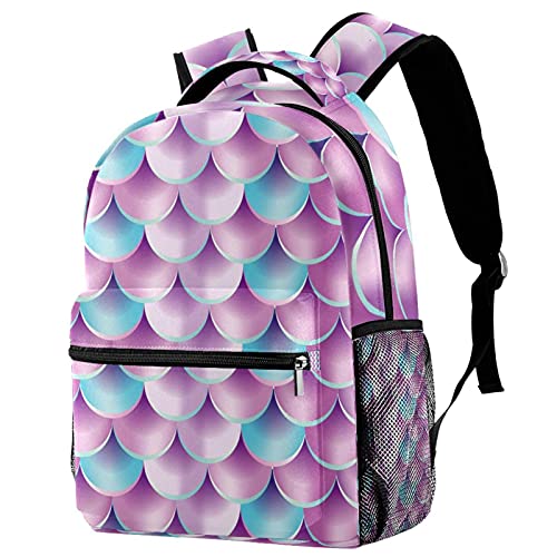 Sac à dos voyage campus écaille de sirène sac peau de poisson enfant