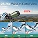 Gosky Flagship 25-75x80 Spotting Scope - Spotting Scopes with Tripod, Carrying Bag and Quick Phone Holder BAK4 Waterproof Spotter Scope for Bird Watching Target Shooting,Upgraded Version