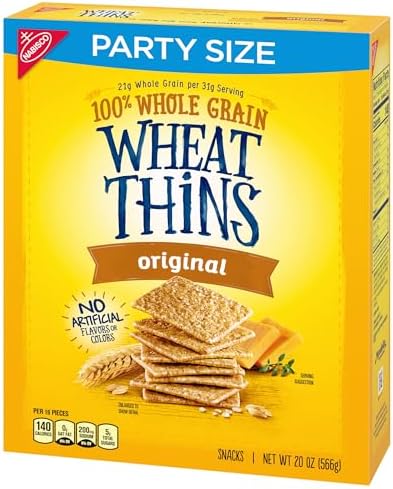 Wheat Thins Original Snacks, Whole Grain Wheat Crackers, Snack Crackers, Party Size, 20 oz — view 13