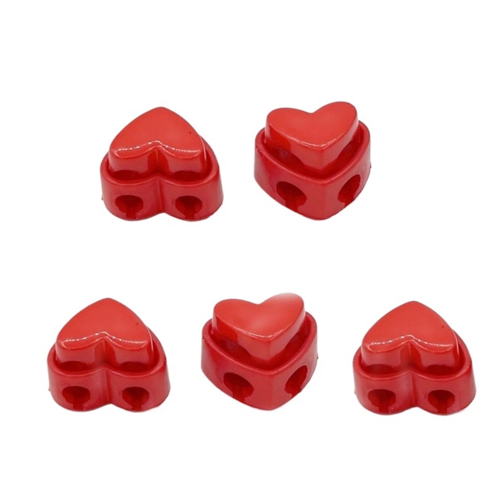 Knitting Needle Stoppers 50Pcs Colorful Knitting Needle Stoppers Heart-Shaped Double Hole Needle Tip Protector DIY Knitting Accessories(Color03)