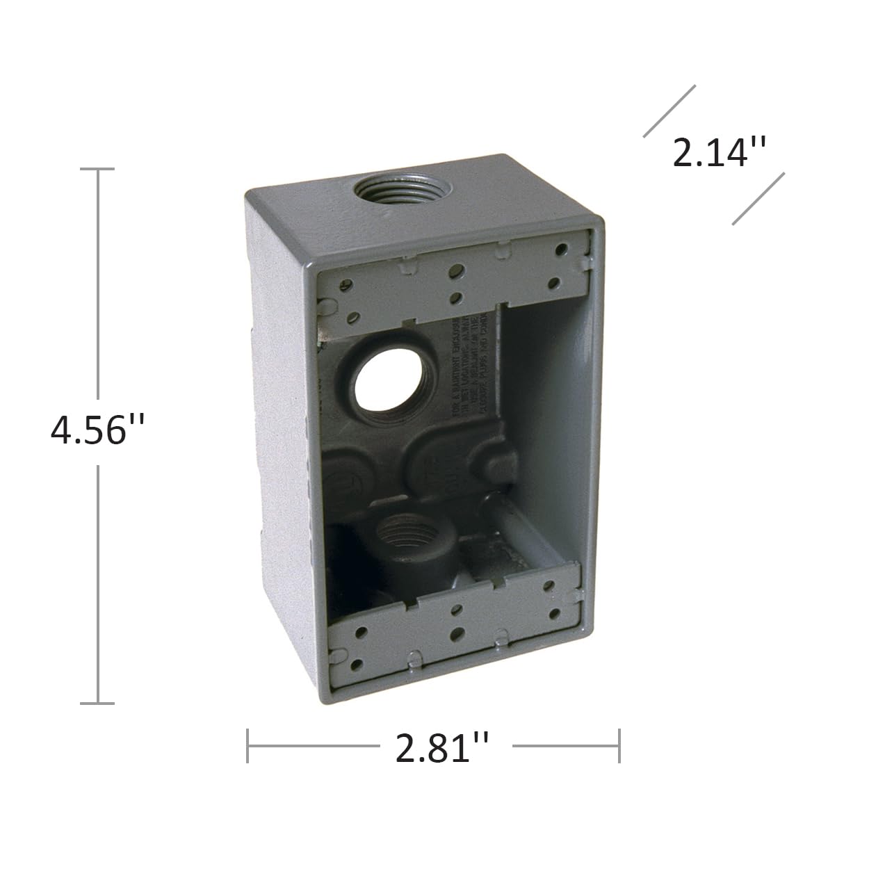 Bell Outdoor 5320-0 Weatherproof Electrical Box - 1 Gang, 1/2" Hub, Gray Aluminum