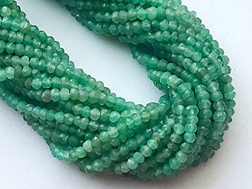 Chrysoprase facettée 3mm en fil de perles véritables pour remplacer les imitations en plastique