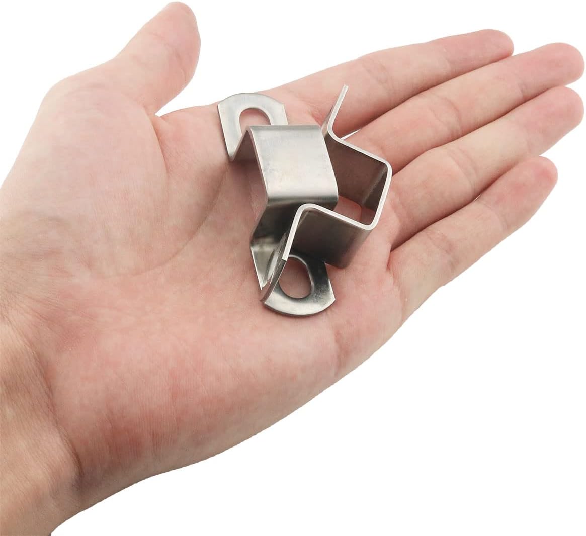 8pcs 20mm U Shaped Connector Bracket for Bar Holder Strut Channel Door Closed, Screws Included, 304 Stainless Steel