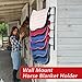 TOMESHA Saddle Pad Rack-Horse Blanket Holder,Extra-Long Rack Arms for Various Accessories,Heavy Duty 180 Degree Swing-Out Wall Mount,Six (6) Well-Spaced,Storage Rack Stand Wall Mount