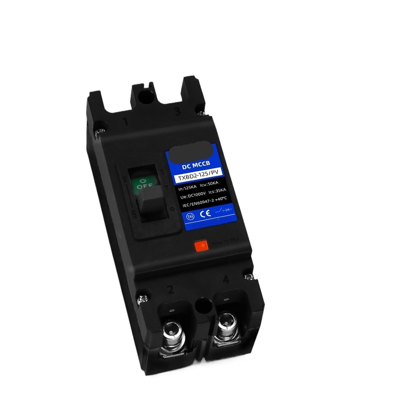 Applicable to Interruttore automatico DC con scatola stampata solare 125A 250A 2P MCCB protezione da sovraccarico interruttore protettore Isolatore batteria fotovoltaica FV(200A)