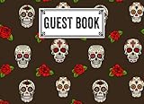  Guest Book: Guest Book Skull Cover , Guest book for Your Birthday Party, Anniversary, Bridal Shower, Visitors - 150 Pages, Size 8.25\