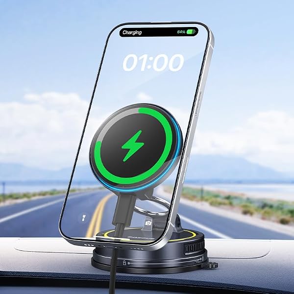 Baseus VC2 Flex Pro 15W uchwyt samochodowy do telefonów komórkowych dla Magsafe z funkcją ładowania, bezprzewodowa ładowarka samochodowa do iPhone'a 17,16,15,14,13,12 Pro Max