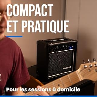 Woodbrass GE1040 Amplificateur Combo pour Guitare Électrique - Ampli 40W idéal pour Guitariste débutant et Amateur - Polyvalent, Reverb, Prise Casque : Parfait pour Jouer à la Maison ou sur scène – Image 2