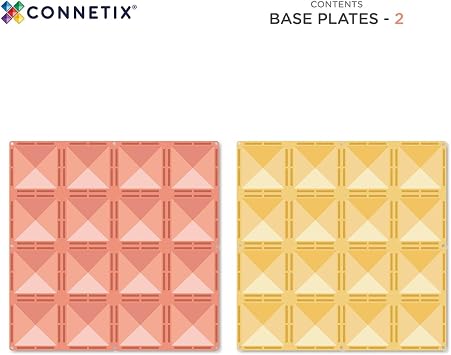 CONNETIX Pastel Manyetik Fayans Taban Plakası Paketi, 2 Adet