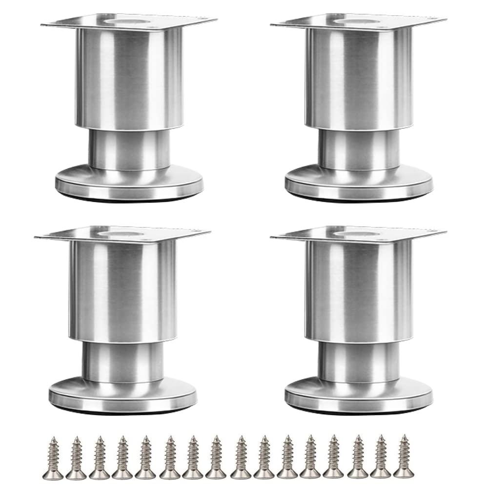 Buy ZZZWL Stainless Steel Furniture Legs,4 Pack Adjustable Heavy Duty