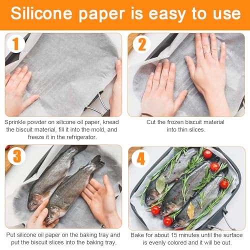 Butterbrotpapier Scdzy, 100 Blatt, 33 x 23 cm, Weiß
