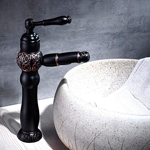 Robinet de bassin sculptural en cuivre de soie à bec extractible