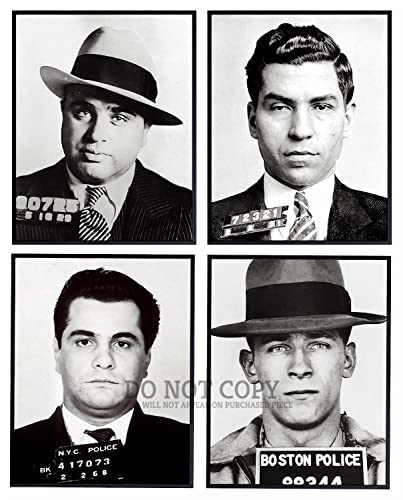 Mug Shot Mobsters affiche photo de collection portrait mafia 20x25