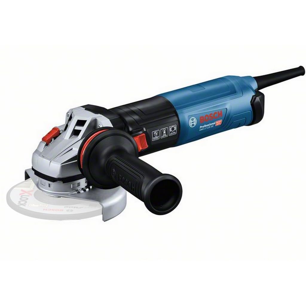 Bosch Professional Smerigliatrice angolare GWS 17-125 SB (impugn.suppl.,cuffia di prot.,cuffia di prot. antitaglio,chiave a due perni, flangia di mont., dado di serr.,filtro antip.,dado serr.rap.SDS)