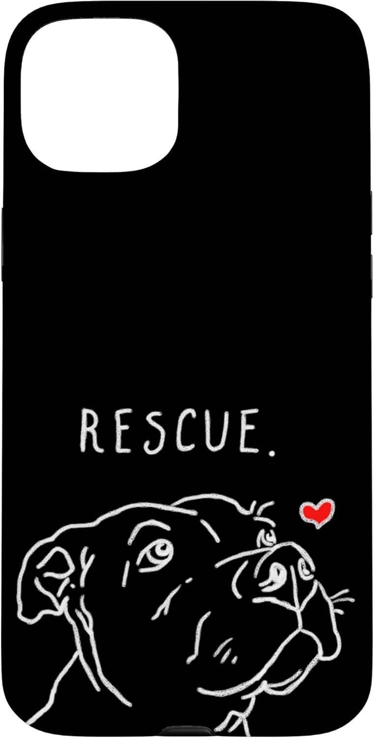 Rescue Dog, Pitbull Drawing, Rescue Mom, Adopt Don't Shop Case for iPhone 11