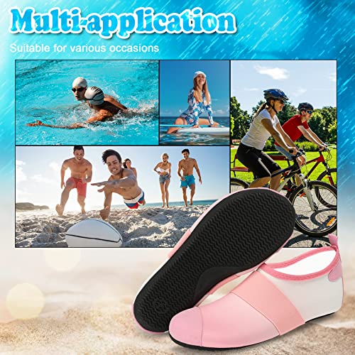 Vifuur Water Shoes Womens Mens Barefoot Aqua Socks Shoes For Yoga Indoor Outdoor Beach Swim Surf Exercise Milkpeach-38/39 #TOP7