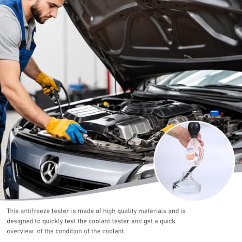 Image of KVAEY 2PCS Coolant Tester Accessory, Automotive Professional Antifreeze Densitometer Freezing Testing Tool, Universal Coolant Hydrometer Tester for Winter and Summer, Car Accessories