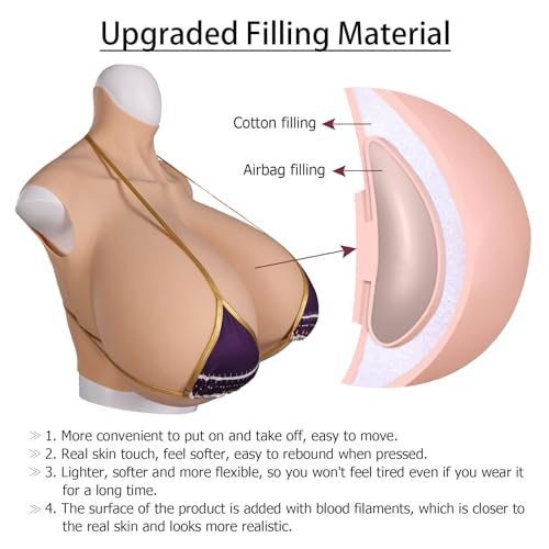 4th Generation S-Cup Z-Cup Large Cup Realistic Silicone Breast Form Fake Boobs Cosplay Crossdressers Transgender3