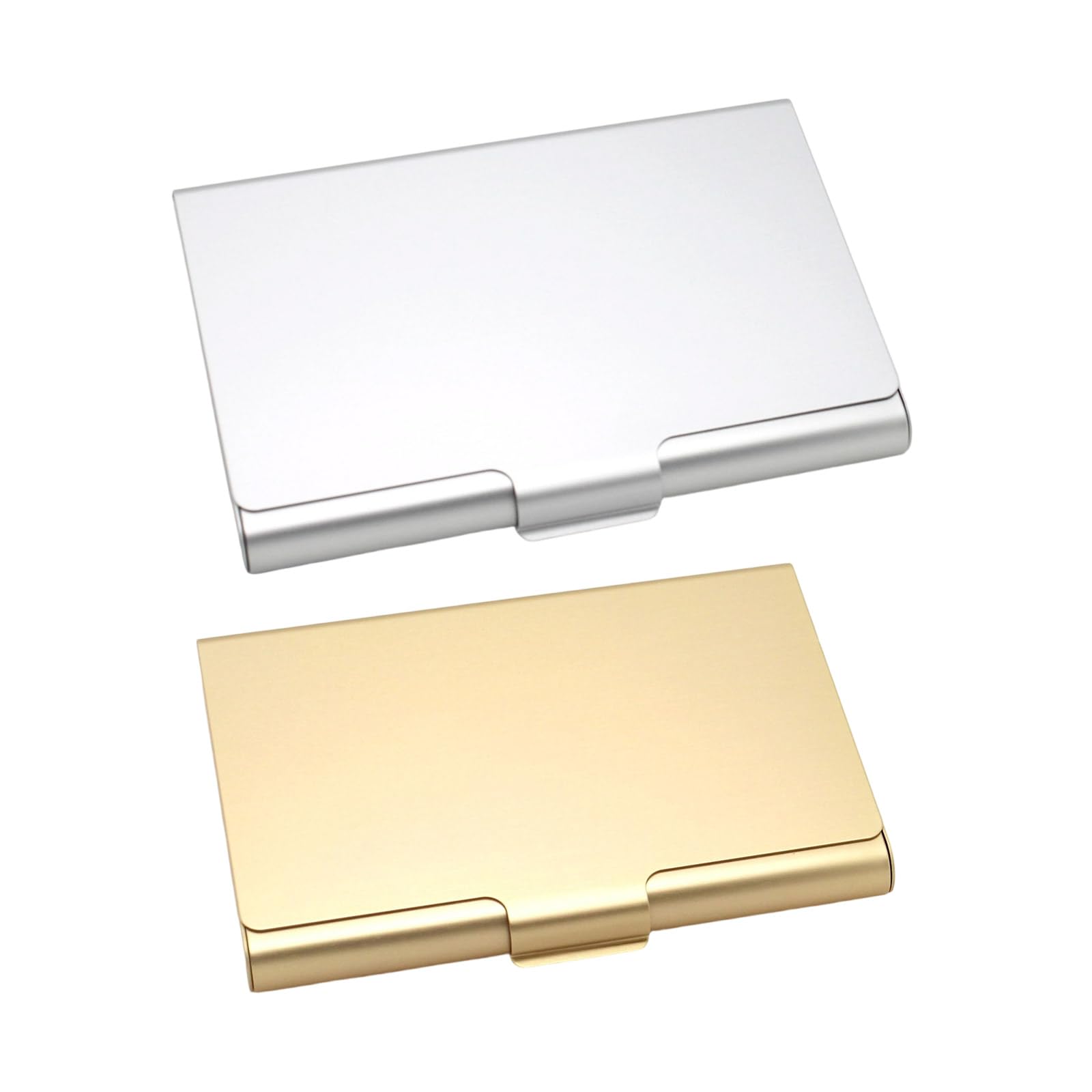 Gkyqve A 2Pcs Luminum Lloy Business Card Holder, Foldable 93X53mm Metal Name Case For Meetings & Travel Ccessories Portable Compact Name Business Meeting