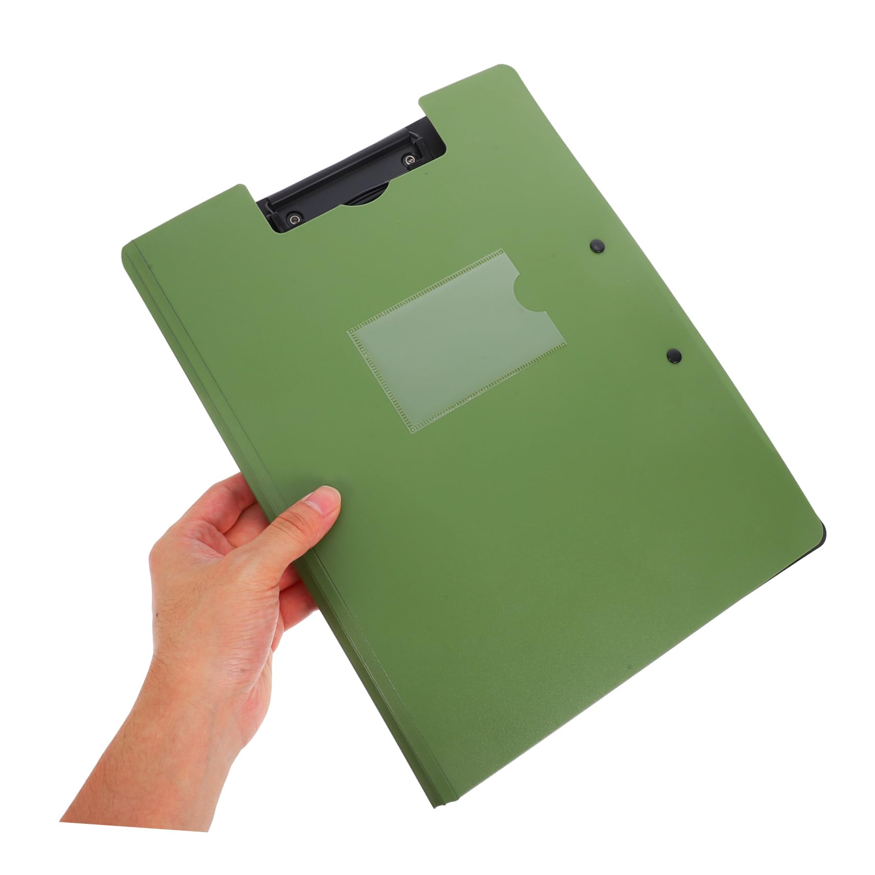 NUOBESTY 6pièces Porte-documents Pliable Plastique avec Double Pince Horizontale Étanche et Portable pour Bureau Soins Infirmiers et Organisation de Documents