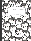 Composition Notebook: Cute Penguin Wide Ruled Notebook for Girls, Kids and Students | Diary for...