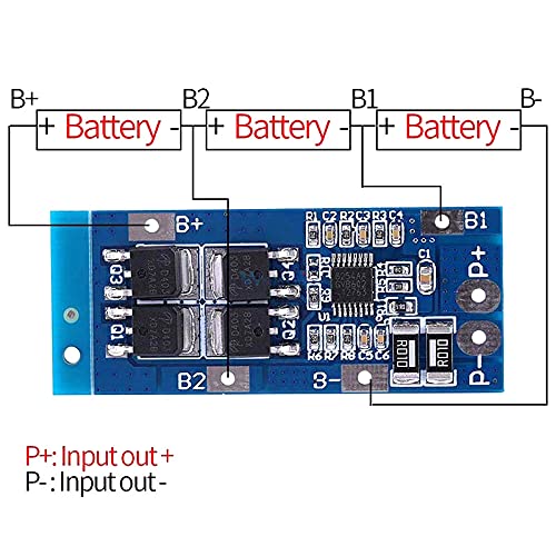 BMS 3S 20A 12V 12.6V 18650 Lithium Battery Protection Board with Short  Circut Protect PCB PCM for 3.7V Lithium Charging : Amazon.ca: Electronics