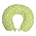 ABAKUHAUS Foglia Cuscino da Viaggio, Ecologia fogli giardino, Accessorio in Schiuma di Memoria per Viaggio, 30 cm x 30 cm, Mela Verde Bianco