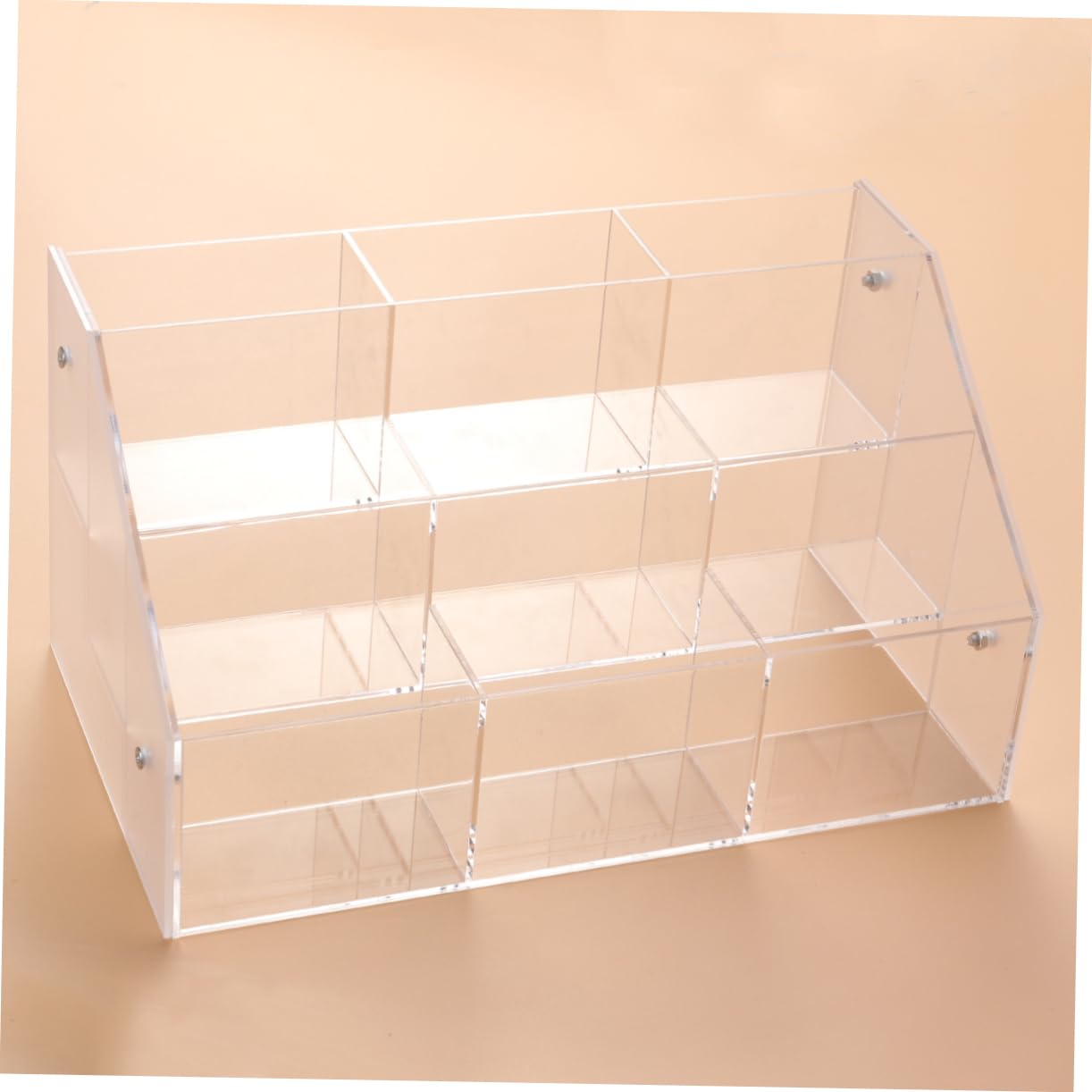Healeved 3étage Organisateur De Pinceaux Transparent Avec Compartiments Pour Maquillage Cosmétiques Poudre Blush Surligneur Et Autres Petits Objets