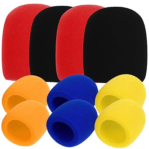 Kisangel 10piezas Filtros Para Micrófono Fundas De Esponja Antiviento Fundas Para Micrófonos De Mano Para Ktv y Esponja De Protección
