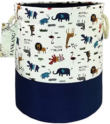 FANKANG Storage Baskets,Collapsible Convenient Nursery Hamper/Laundry Bin/Toy Collection Organizer for Kid's Room（animal）