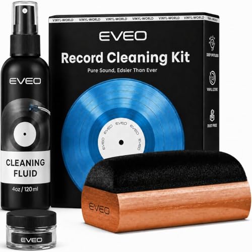 EVEO Vinyl Record Cleaning Kit - 4in1 Vinyl Record Cleaner Kit for Vinyl Records Albums. Vinyl...