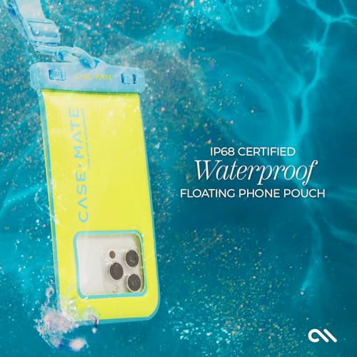Case-Mate IP68 Waterproof Phone Pouch - Floating Waterproof Phone Case with Crossbody Lanyard - Beach Cruise Ship Travel Essentials - Compatible with All Devices - Touchscreen Friendly - Citrus Splash by Case-Mate - Image 4