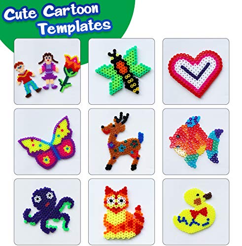 20 Pcs 5Mm Fuse Beads Boards Clear Plastic Fuse Beads Pegboards With 20 Colorful Cards, 4 Tweezers, 10 Hang Ropes, 10 Keychains, 20 Small Hoops And 10 Holders For Kids Diy Craft Beads #TOP3