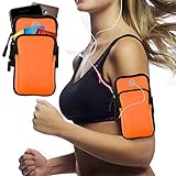 WASSERBESTÄNDIG UND SWEAT-PROOF: Diese Halterung für Workout-Telefone besteht aus hochwertigem Lycra-Material und ist schweißfest. Wenn wir laufen oder trainieren, werden wir sicherlich schwitzen. Mit diesem Arm-Telefonhalter brauchen Sie sich keine Sorgen zu machen, dass Ihr Telefon oder Geld, Karten durch Schweiß ruiniert wurden!