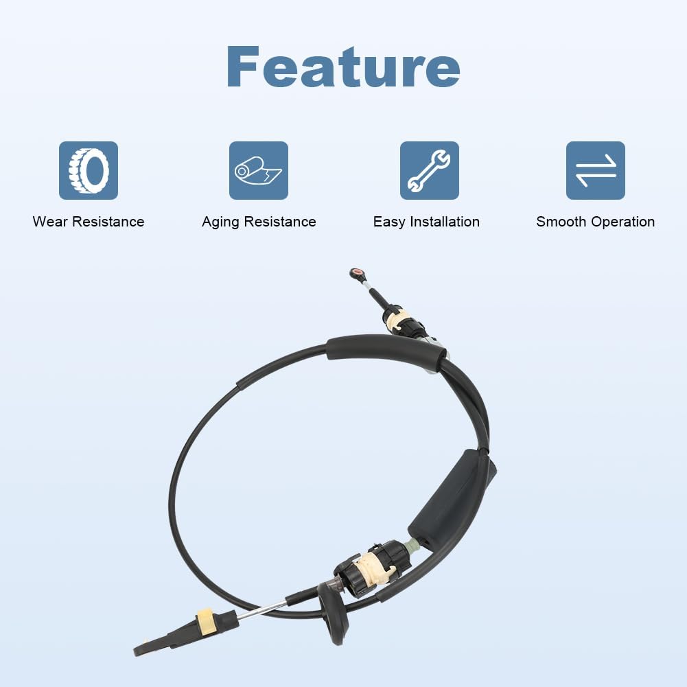 WMPHE Automatic Transmission Shift Cable Compatible with Chevy Traverse Buick Enclave GMC Acadia Saturn Outlook Replacement for 23256076 20922587 Gearshift Control Lever Selctor